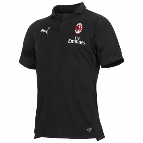 AC Milan 18/19 Polo Jersey Shirt Black